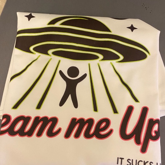 NWT!!  BEAM ME UP-IT SUCKS HERE babydoll-style tee - Picture 5 of 7